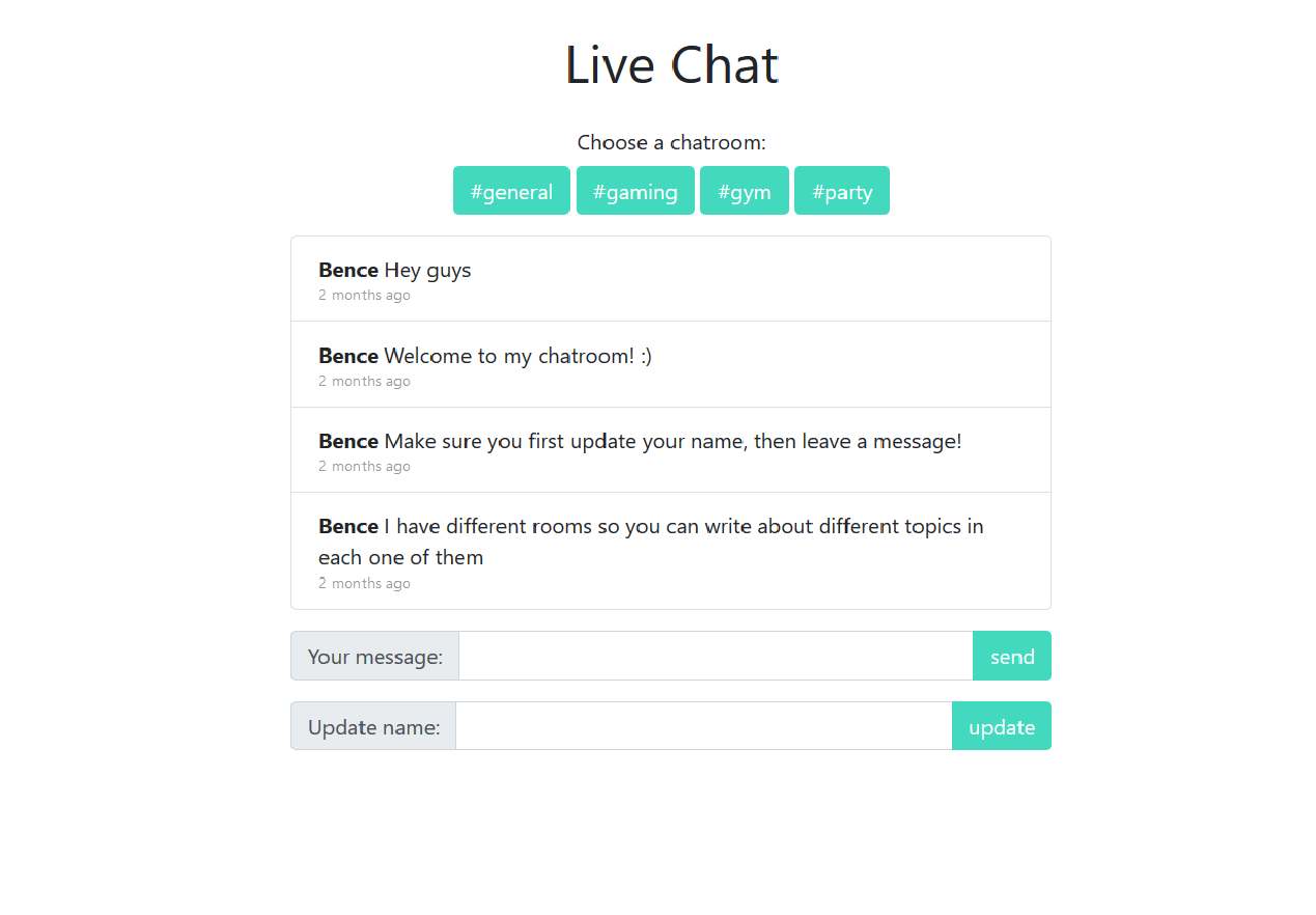 Real Time Chatroom project